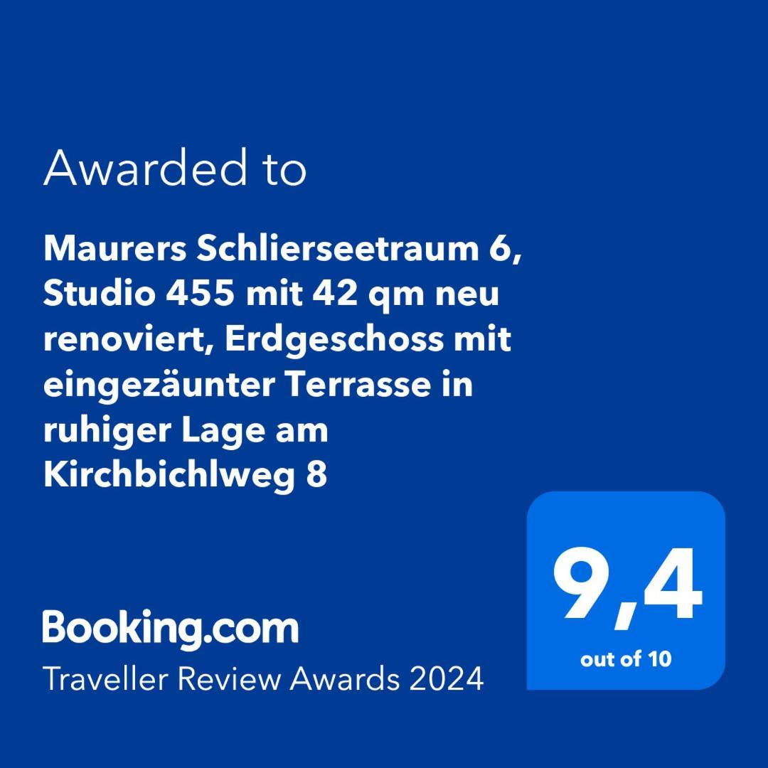 Maurers Schlierseetraum 6, Studio 455 mit 42 qm neu renoviert, Erdgeschoss mit Terrasse in ruhiger Lage am Kirchbichlweg 8 Exterior foto